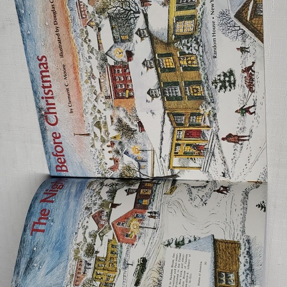 VTG "The Night Before Christmas" Book Children's Santa Story Clement C. Moore - Picture 5 of 17